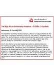 The Aga Khan University Hospital, Karachi today confirmed its first  case of the Coronavirus Disease