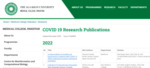 ​COVID 19 Research Publications by Aga Khan University Hospital