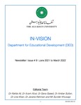 IN-VISION : Issue 9 - June 2021 - March 2022 by Department of Educational Development