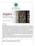 INSPIRE : Vol 5, Issue 1