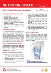 February 2017 (Issue 1) : Tips to Improve Water Intake